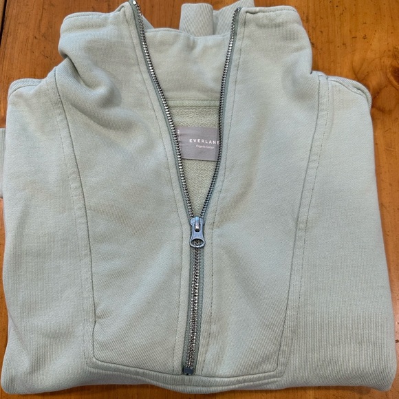 Everlane Light Sage Gray Quarter-Zip Pullover - Picture 5 of 5